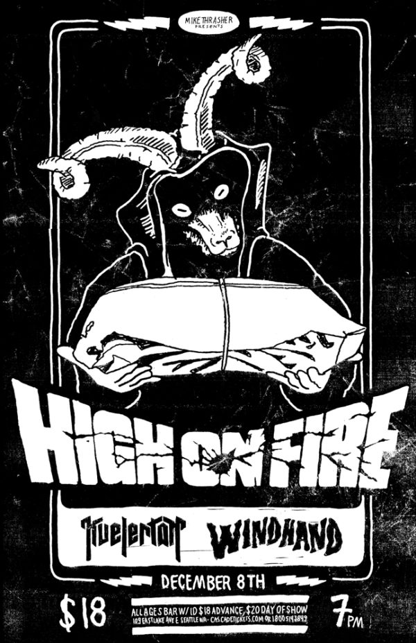 High on Fire at El Corazon poster Matt Empson