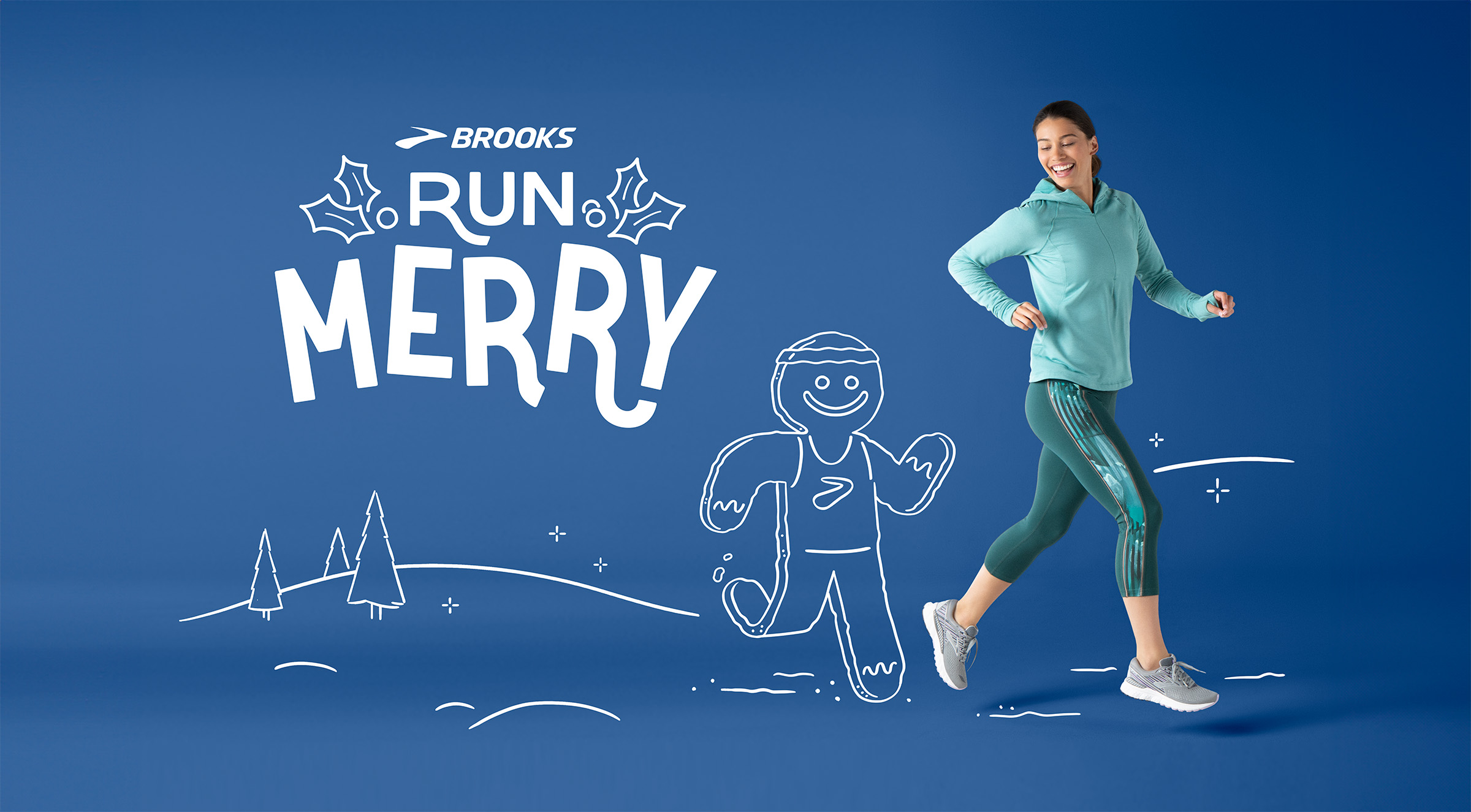 Holiday illustrations for Brooks Running